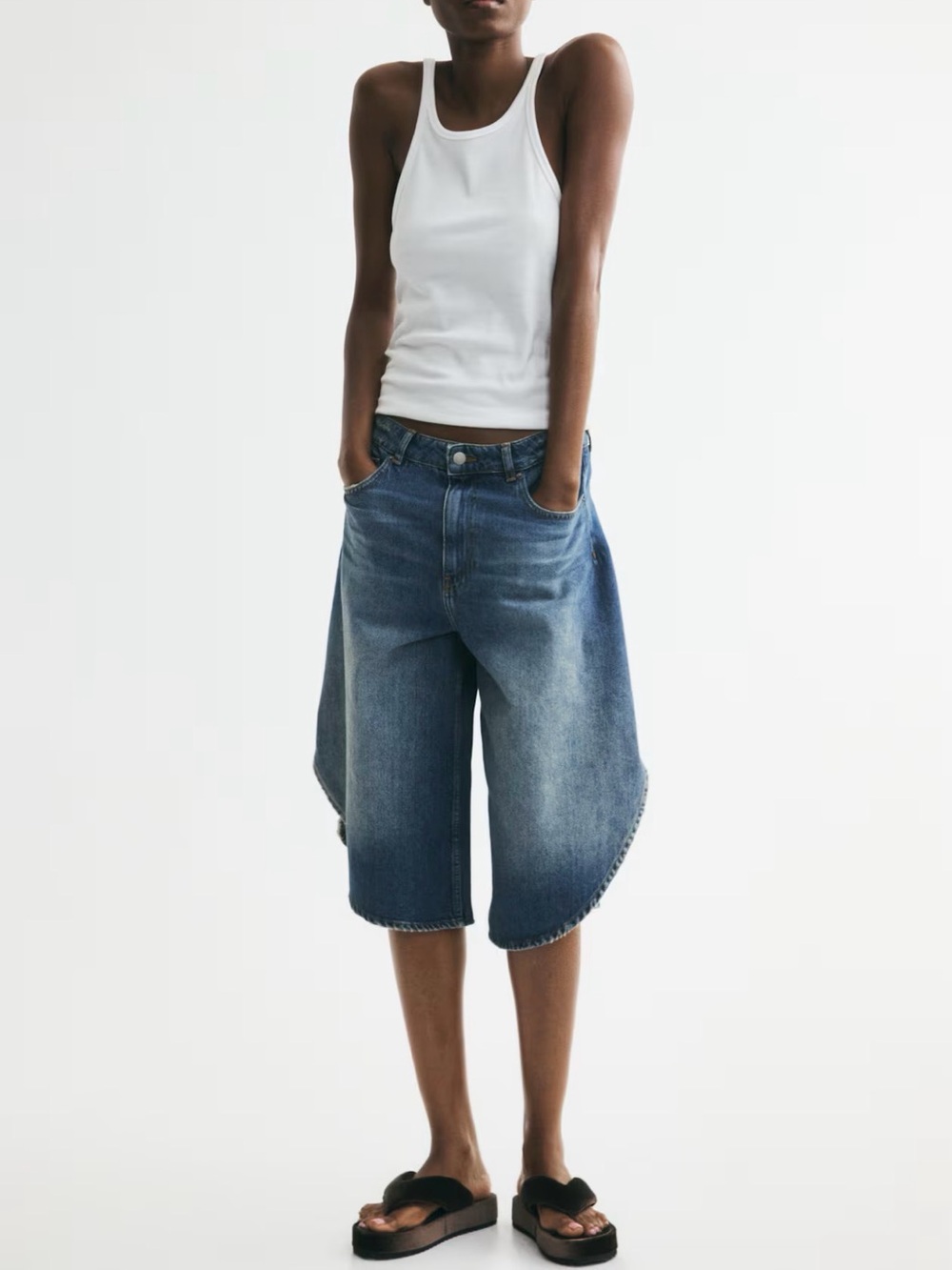 H&M Wrap Detail Denim Shorts New - Picture 7 of 7